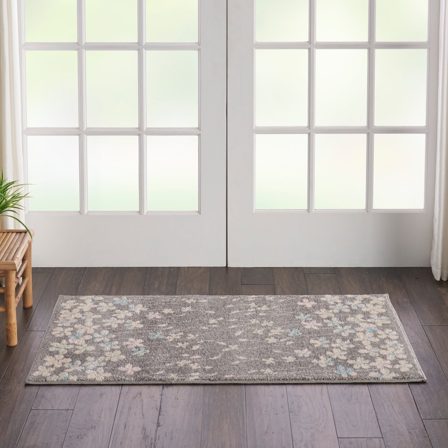 Nourison Home Tranquil TRA04 Grey Beige  Contemporary Machinemade Rug