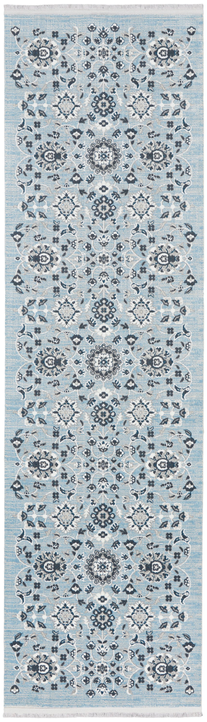 Nourison Home Lennox LEN04 Light Blue Grey Transitional Machinemade Rug