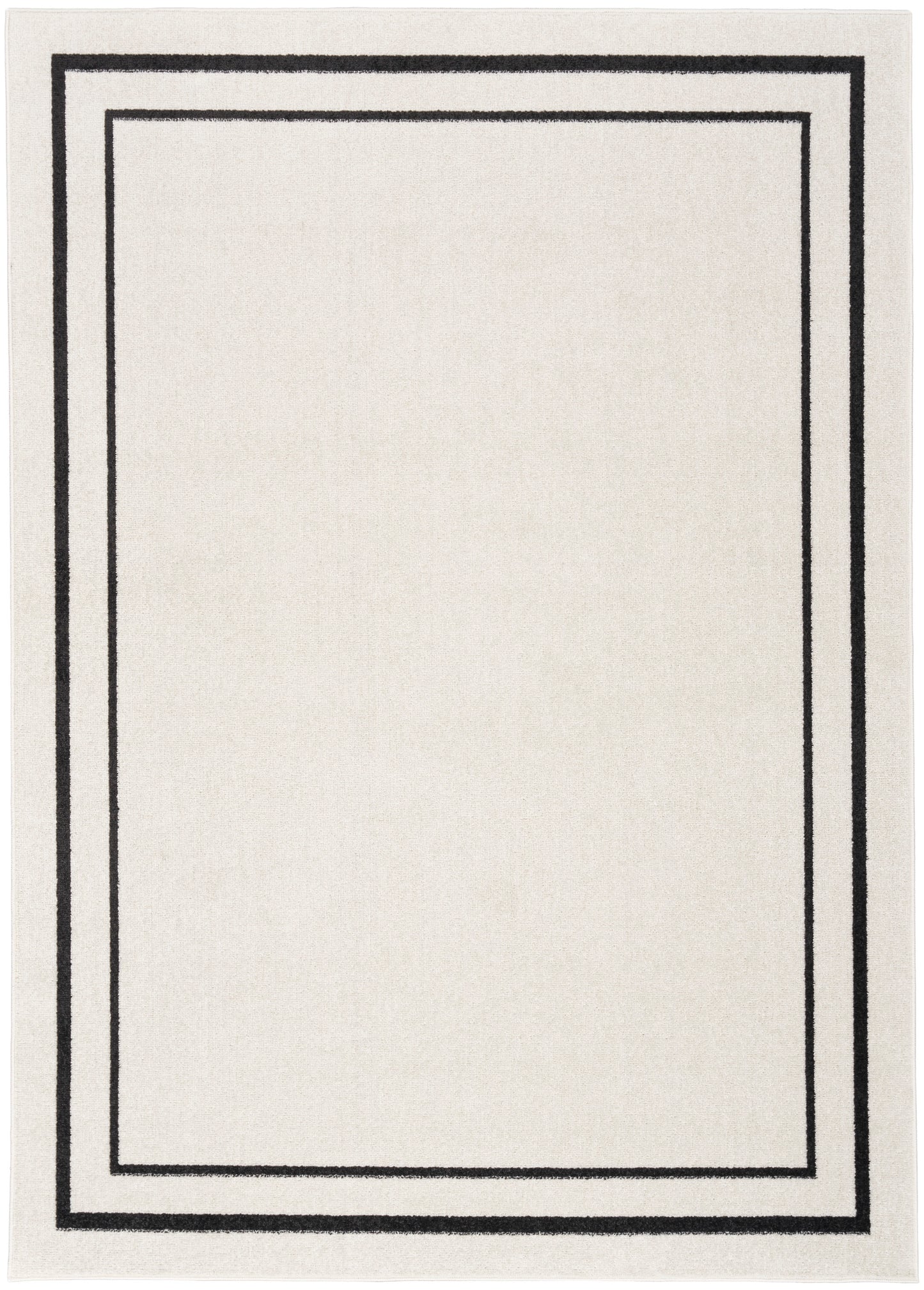 Nourison Home Nourison Essentials NRE02 Ivory Black  Contemporary Machinemade Rug