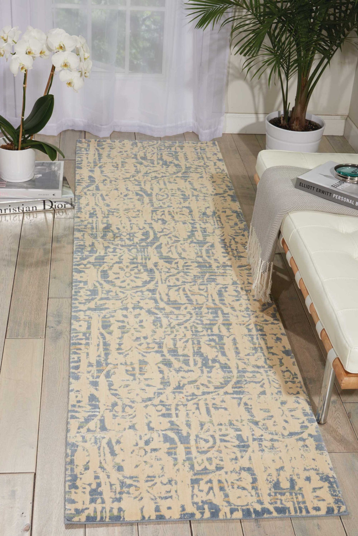 Nourison Home Nepal NEP11 Ivory Blue  Transitional Loom Rug