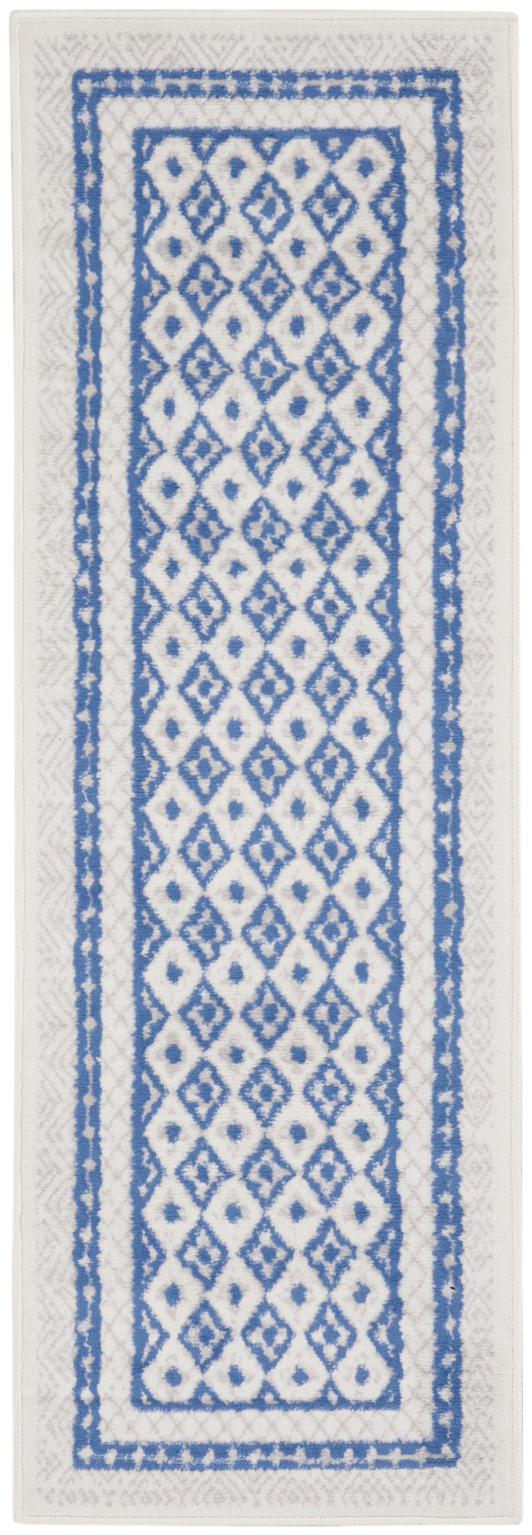 Nourison Home Whimsicle WHS13 Ivory Blue  Contemporary Machinemade Rug