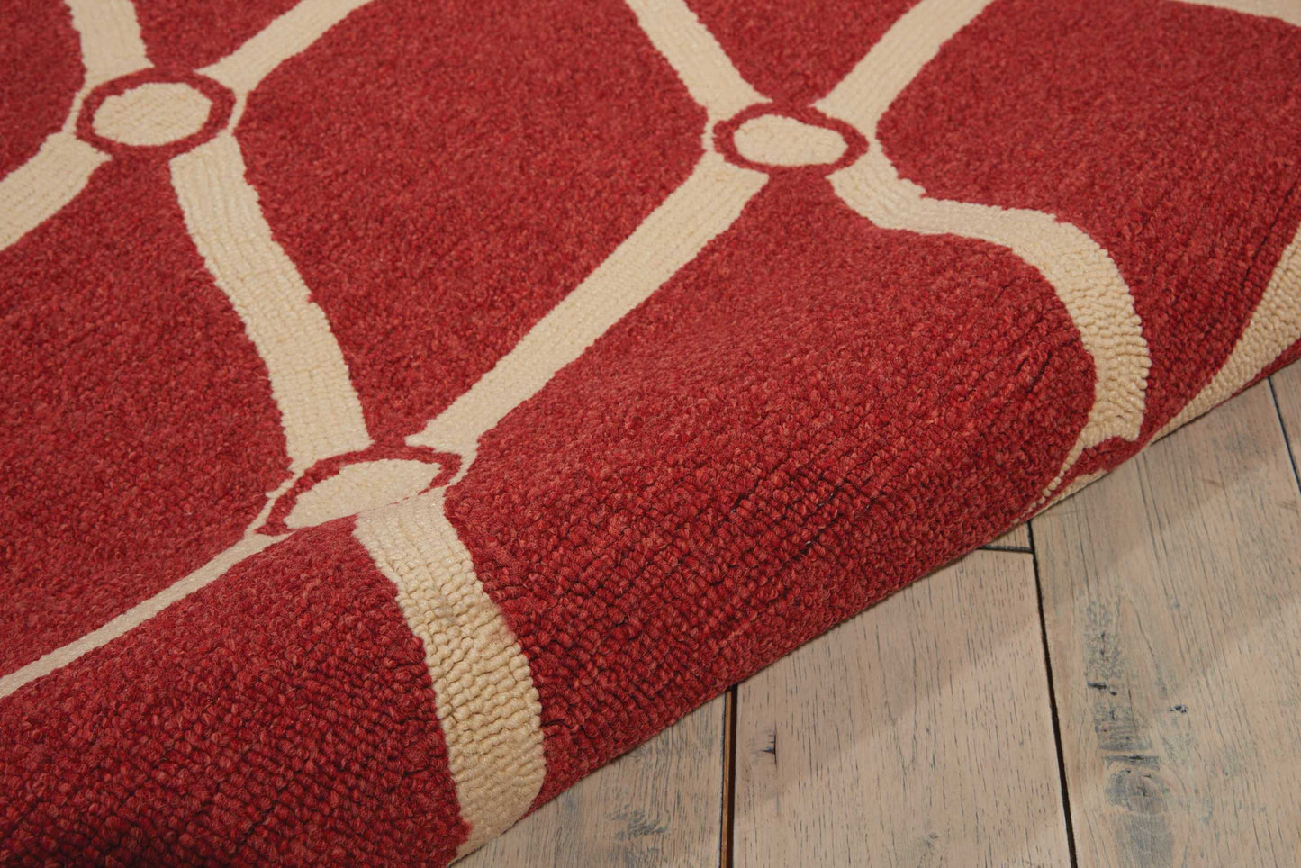 Nourison Home Portico POR02 Red  Contemporary Tufted Rug