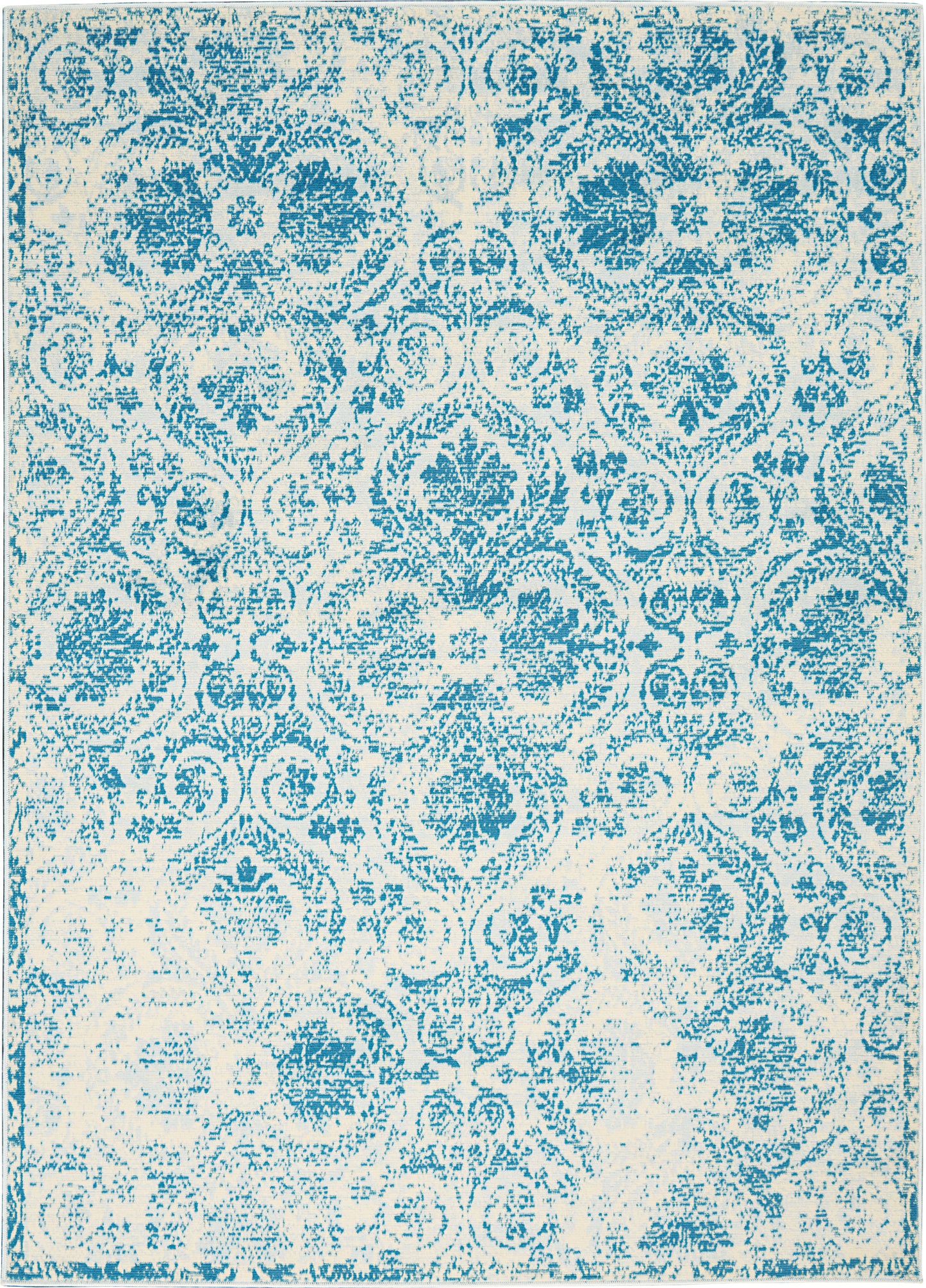 Nourison Home Jubilant JUB05 Blue  Transitional Machinemade Rug