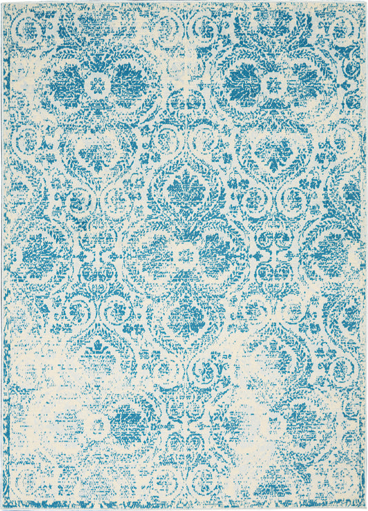 Nourison Home Jubilant JUB05 Blue  Transitional Machinemade Rug