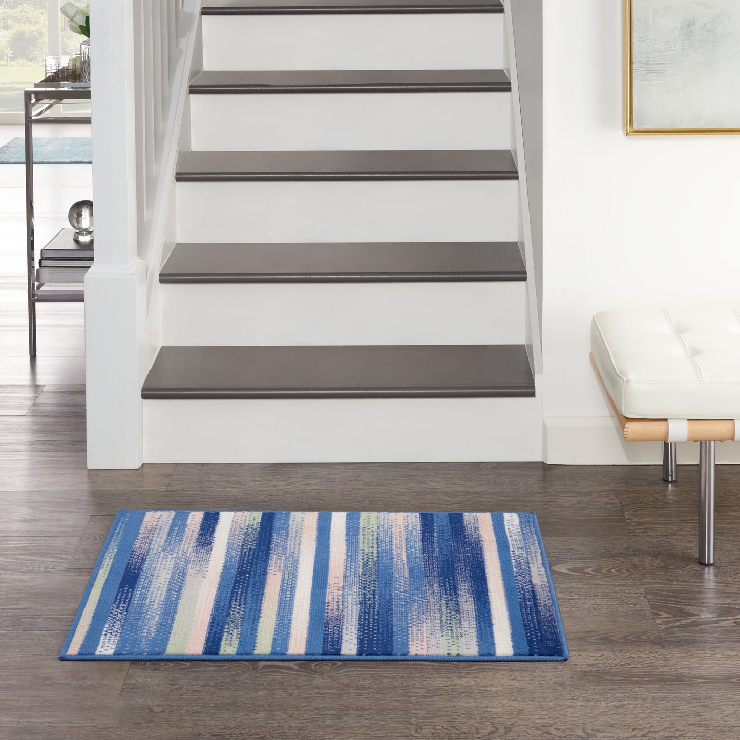 Nourison Home Whimsicle WHS12 Blue Multicolor  Contemporary Machinemade Rug