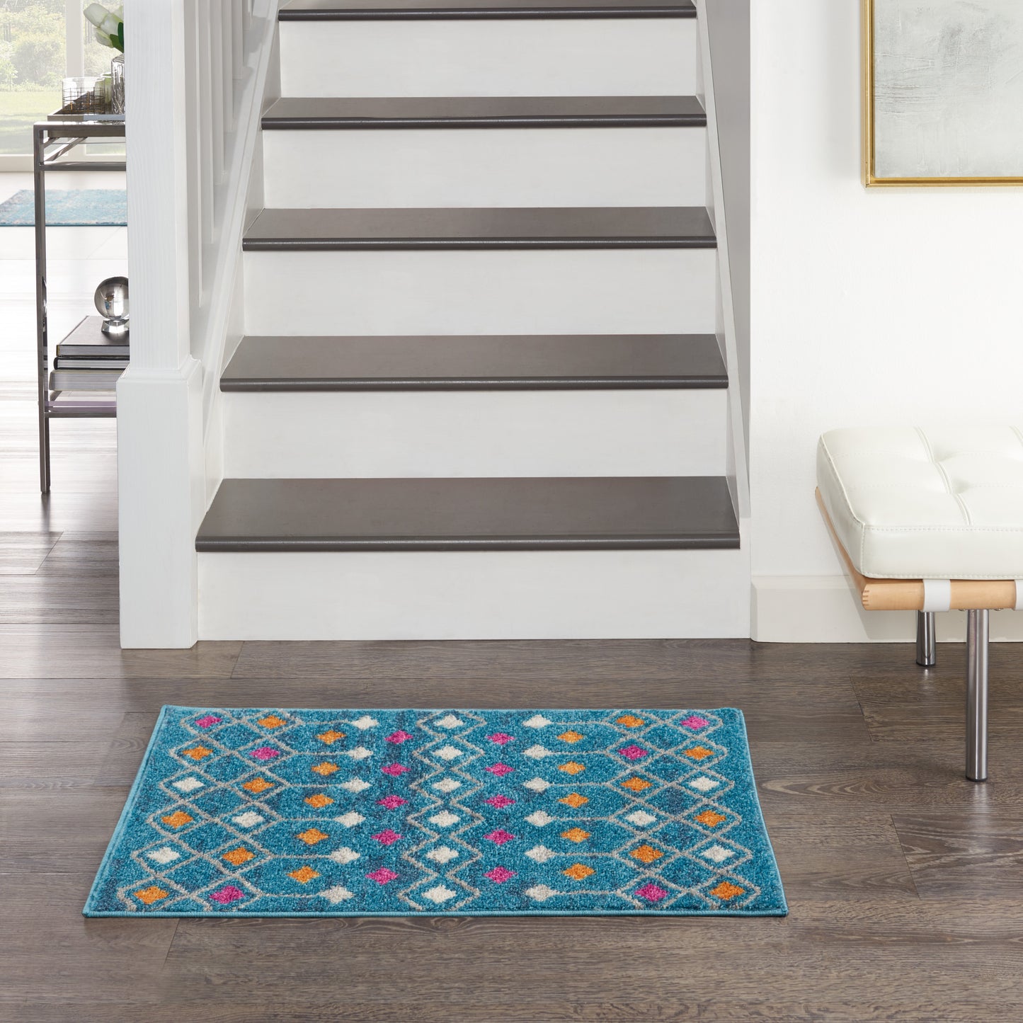 Nourison Home Passion PSN45 Blue Multicolor  Transitional Machinemade Rug