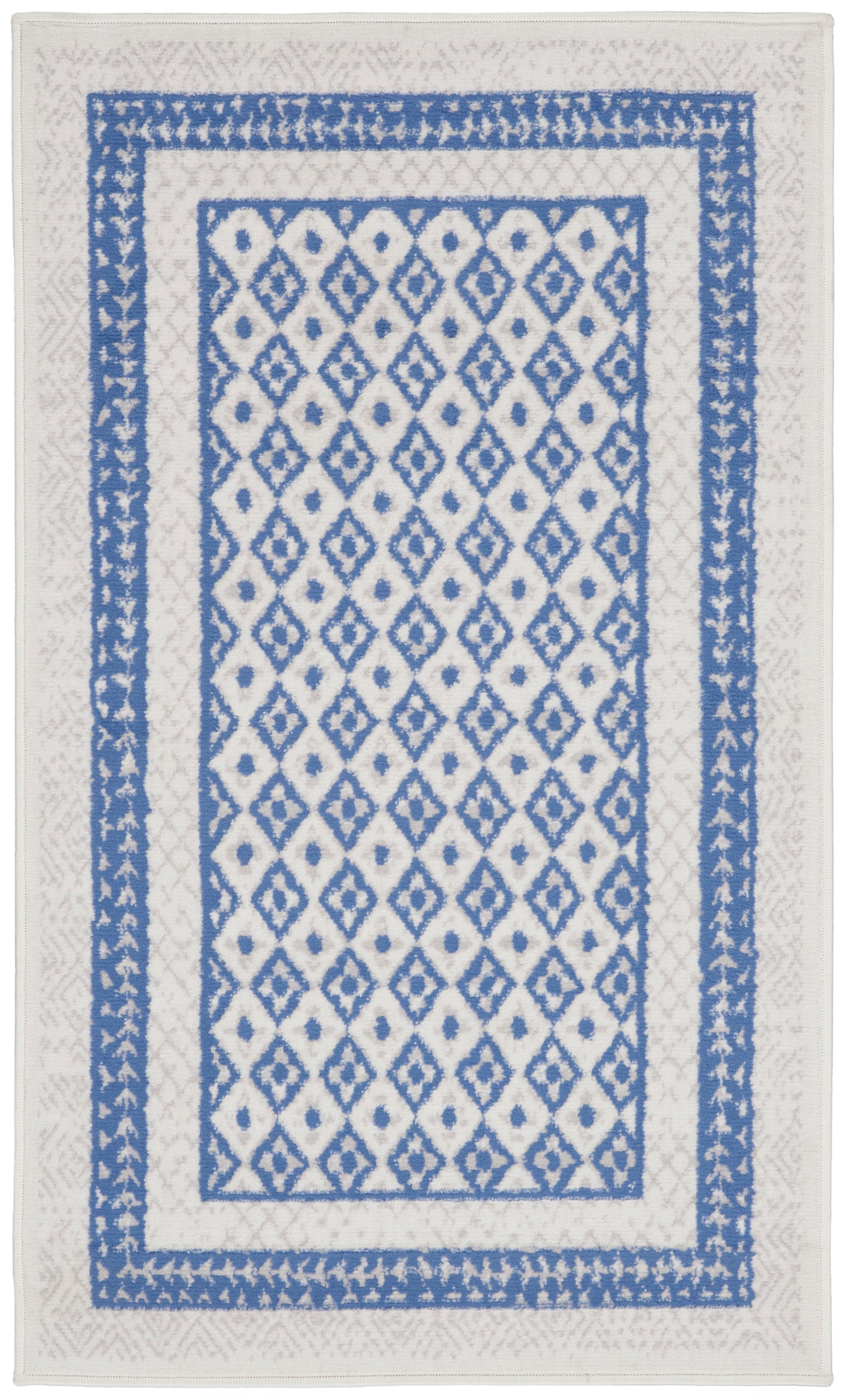 Nourison Home Whimsicle WHS13 Ivory Blue  Contemporary Machinemade Rug