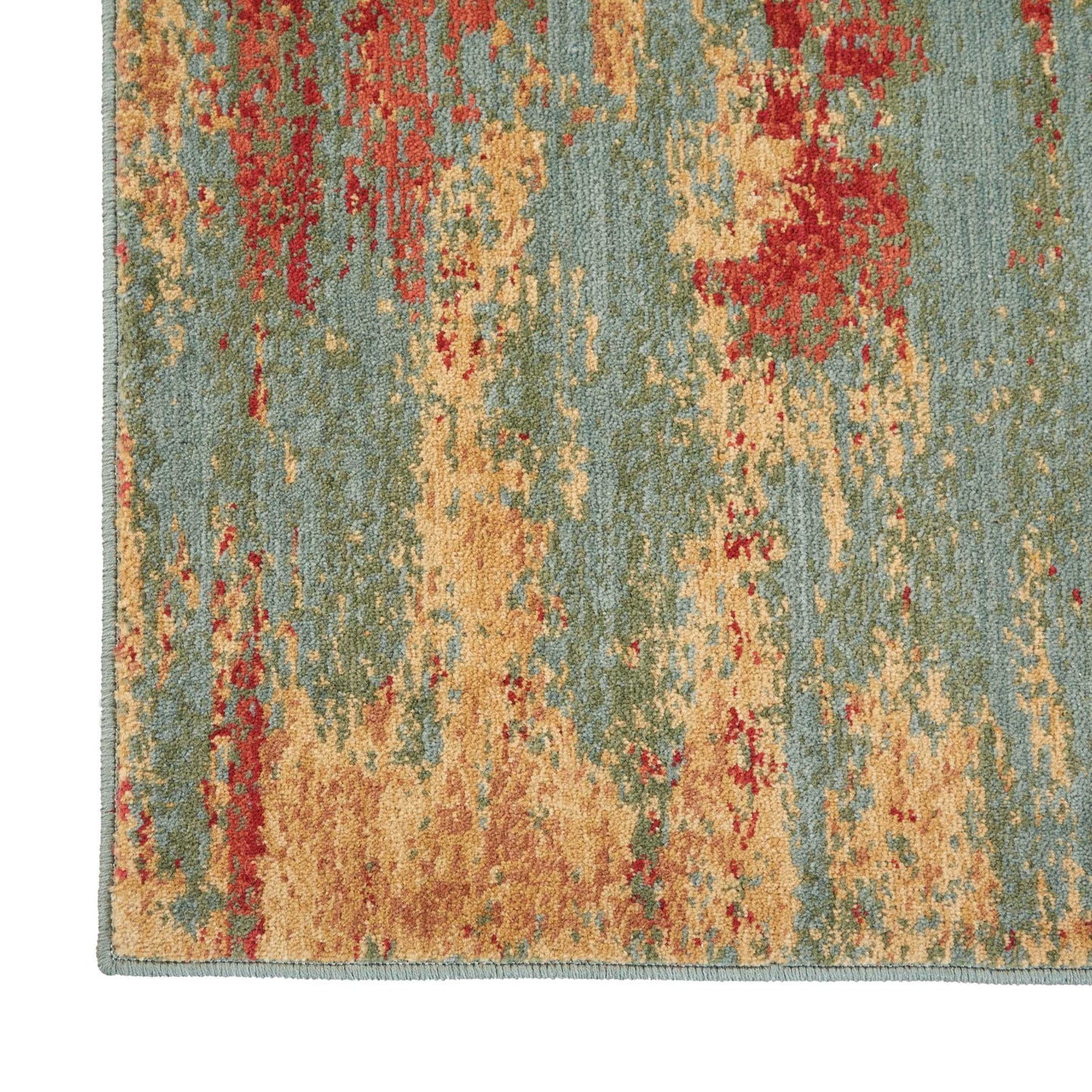 Nourison Home Somerset ST91 Teal Multicolor  Contemporary Machinemade Rug