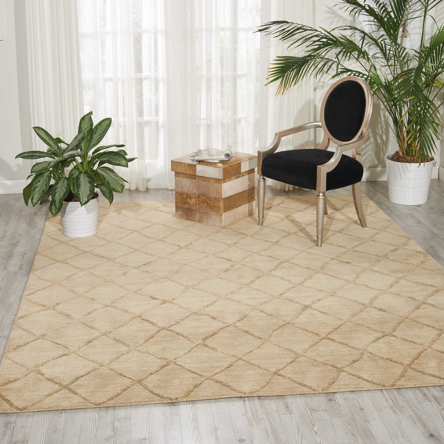 Nourison Home Lunette LNT01 Sand  Transitional Tufted Rug