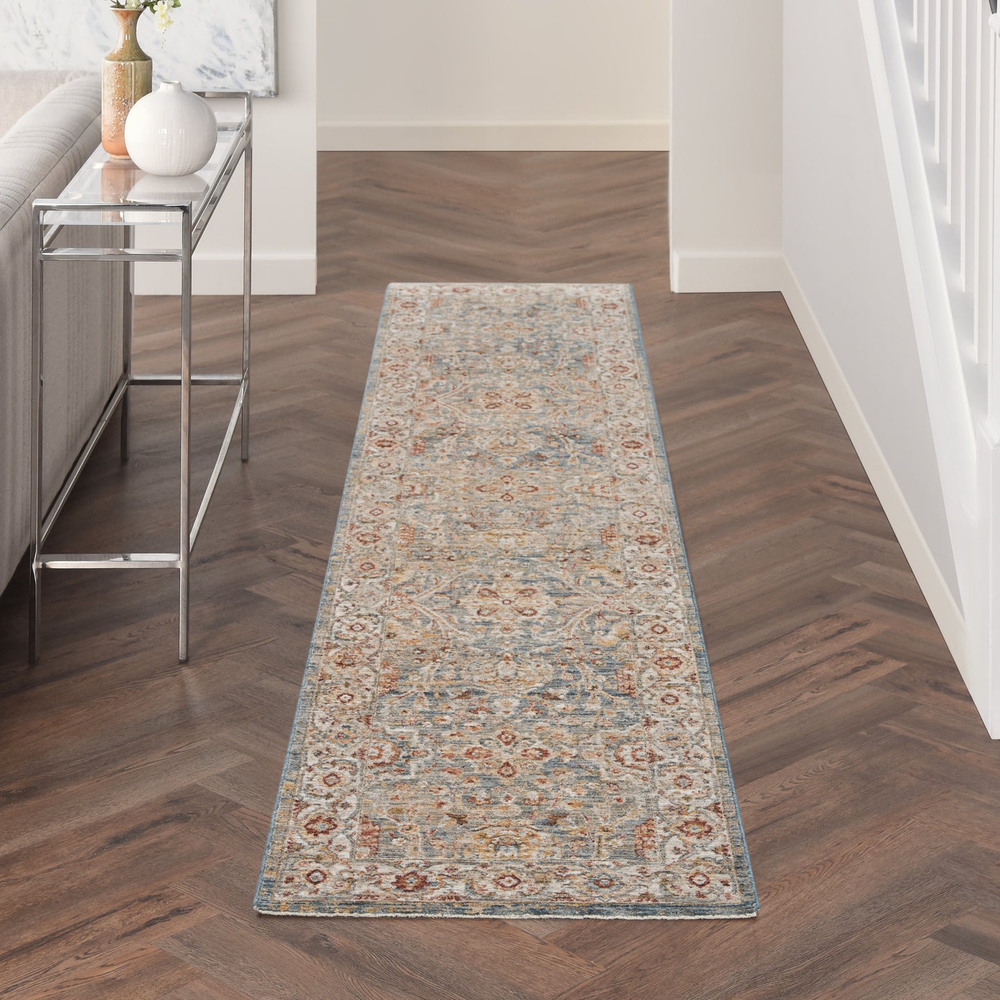 Nourison Home Sahar SHR03 Blue  Traditional Machinemade Rug