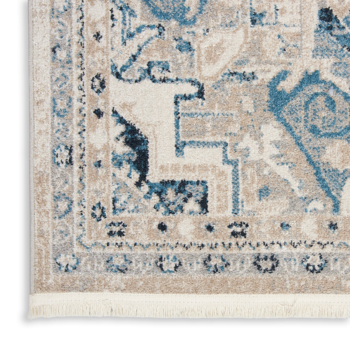 Nourison Home Carina CNA01 Lt.Blue Ivory  Transitional Machinemade Rug