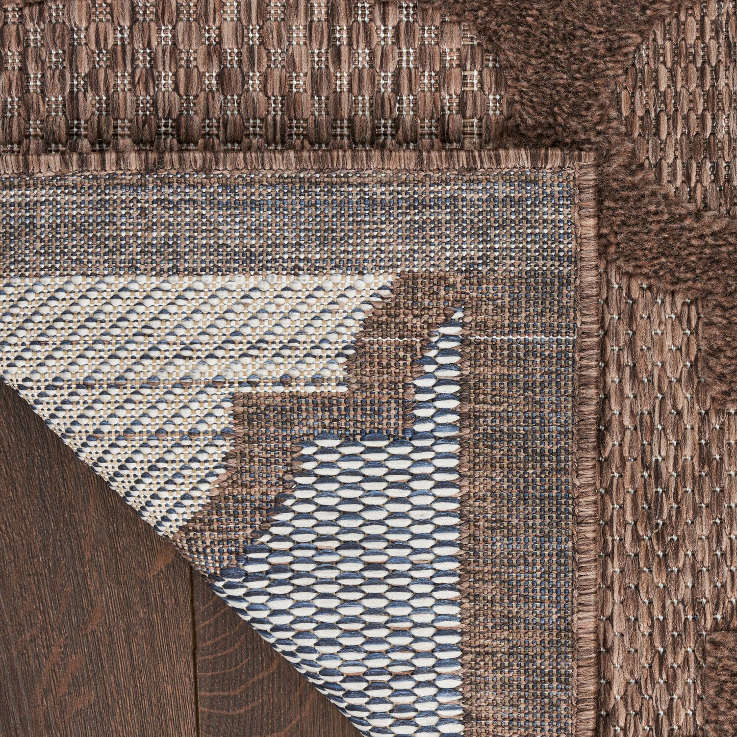 Nourison Home Easy Care NES01 Brown  Contemporary Flat Weave Rug