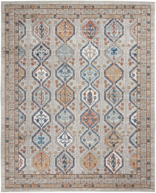 Nourison Home Quarry QUA15 Grey Multi  Contemporary Machinemade Rug