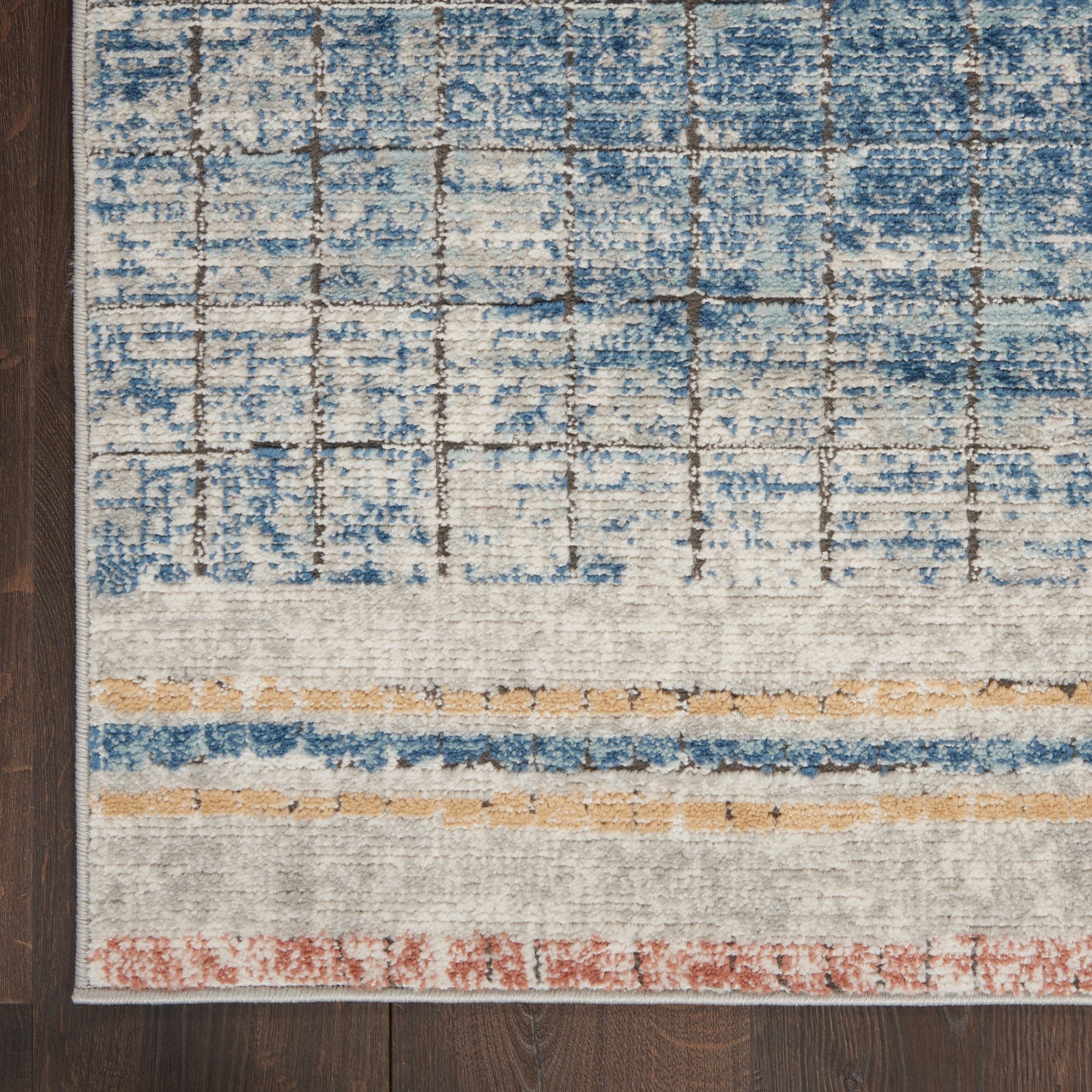 Nourison Home Quarry QUA13 Blue  Contemporary Machinemade Rug