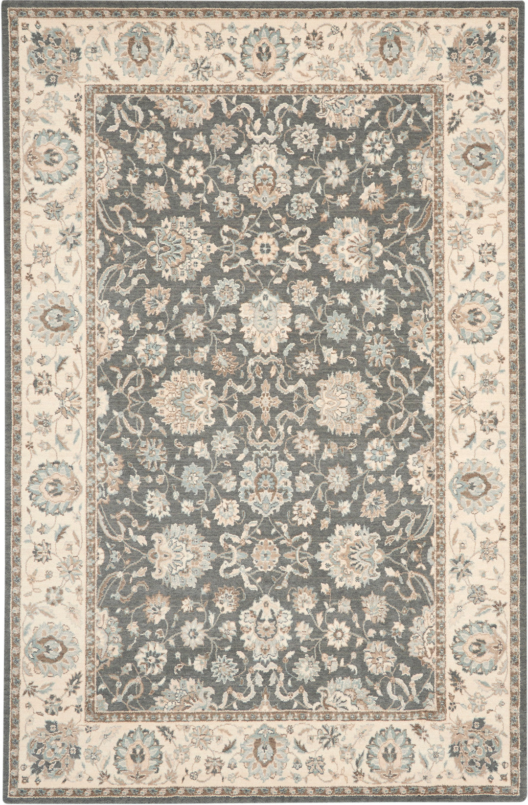 Nourison Home Living Treasures LI16 Grey Ivory  Traditional Loom Rug