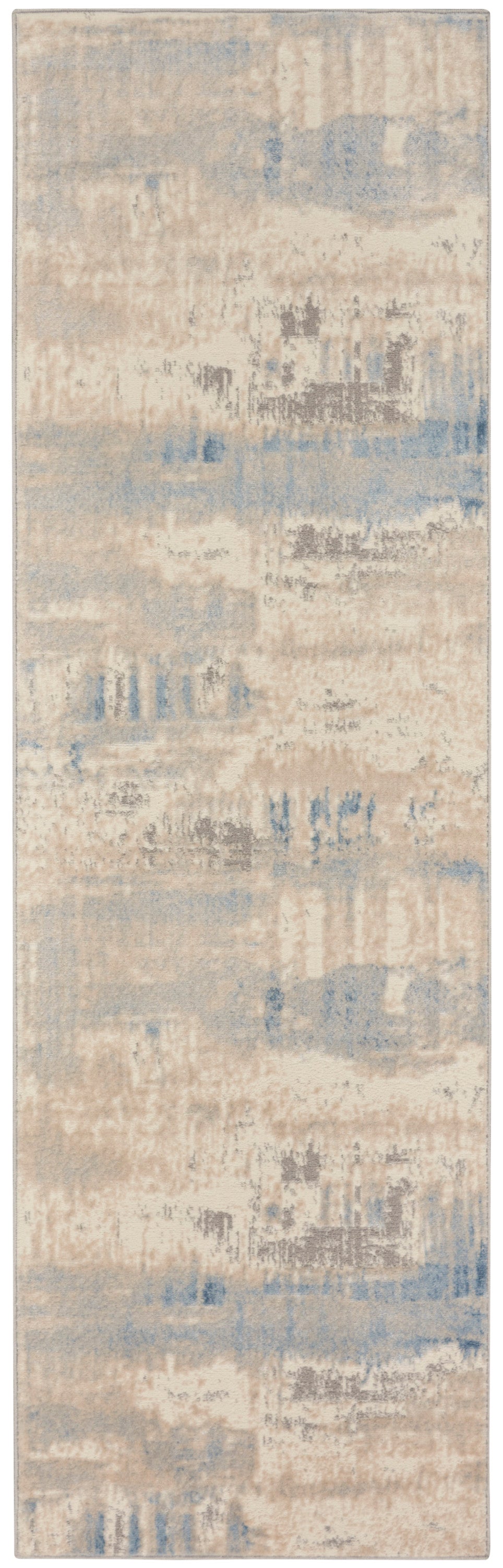 Nourison Home Solace SLA07 Ivory Grey Blue Contemporary Machinemade Rug