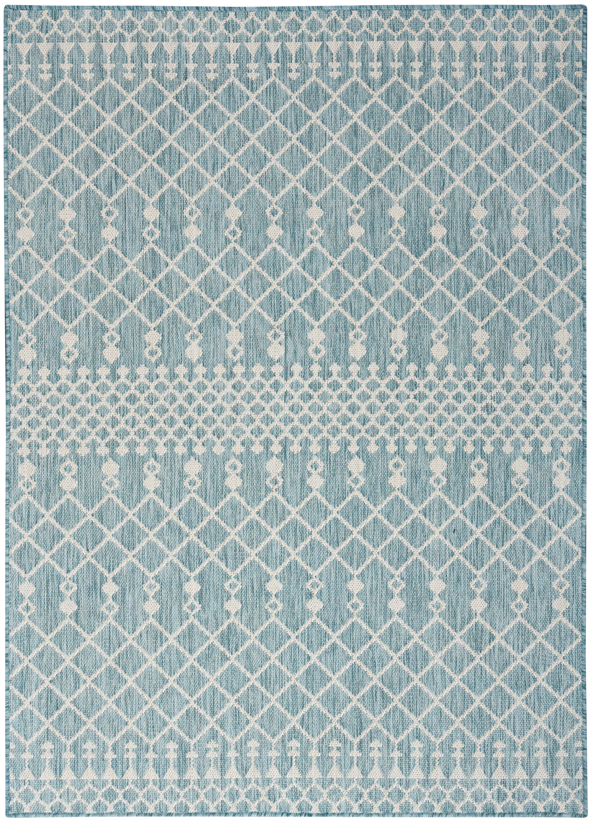 Nourison Home Positano POS02 Aqua Contemporary Machinemade Rug