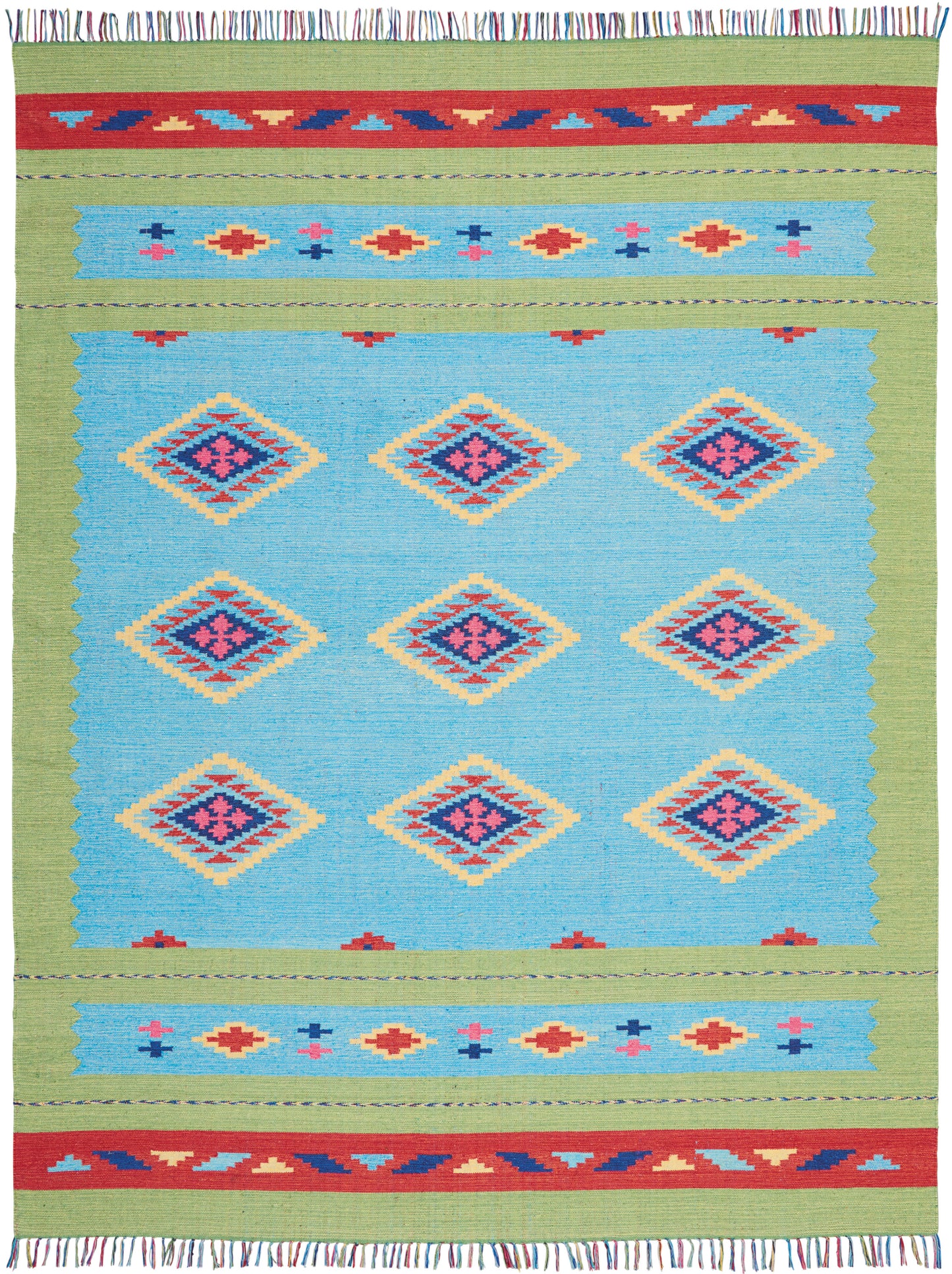 Nourison Home Baja BAJ02 Blue Green  Transitional Woven Rug