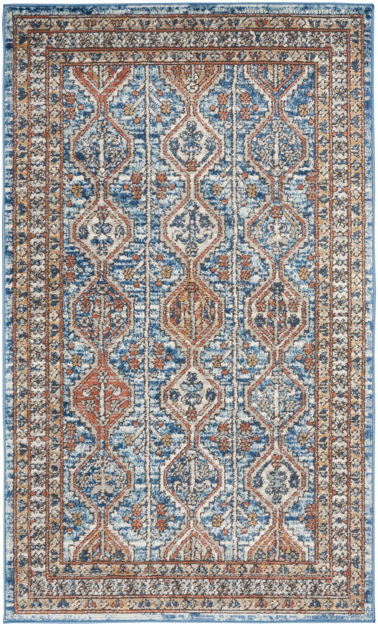 Nourison Home Quarry QUA15 Blue Multi  Contemporary Machinemade Rug