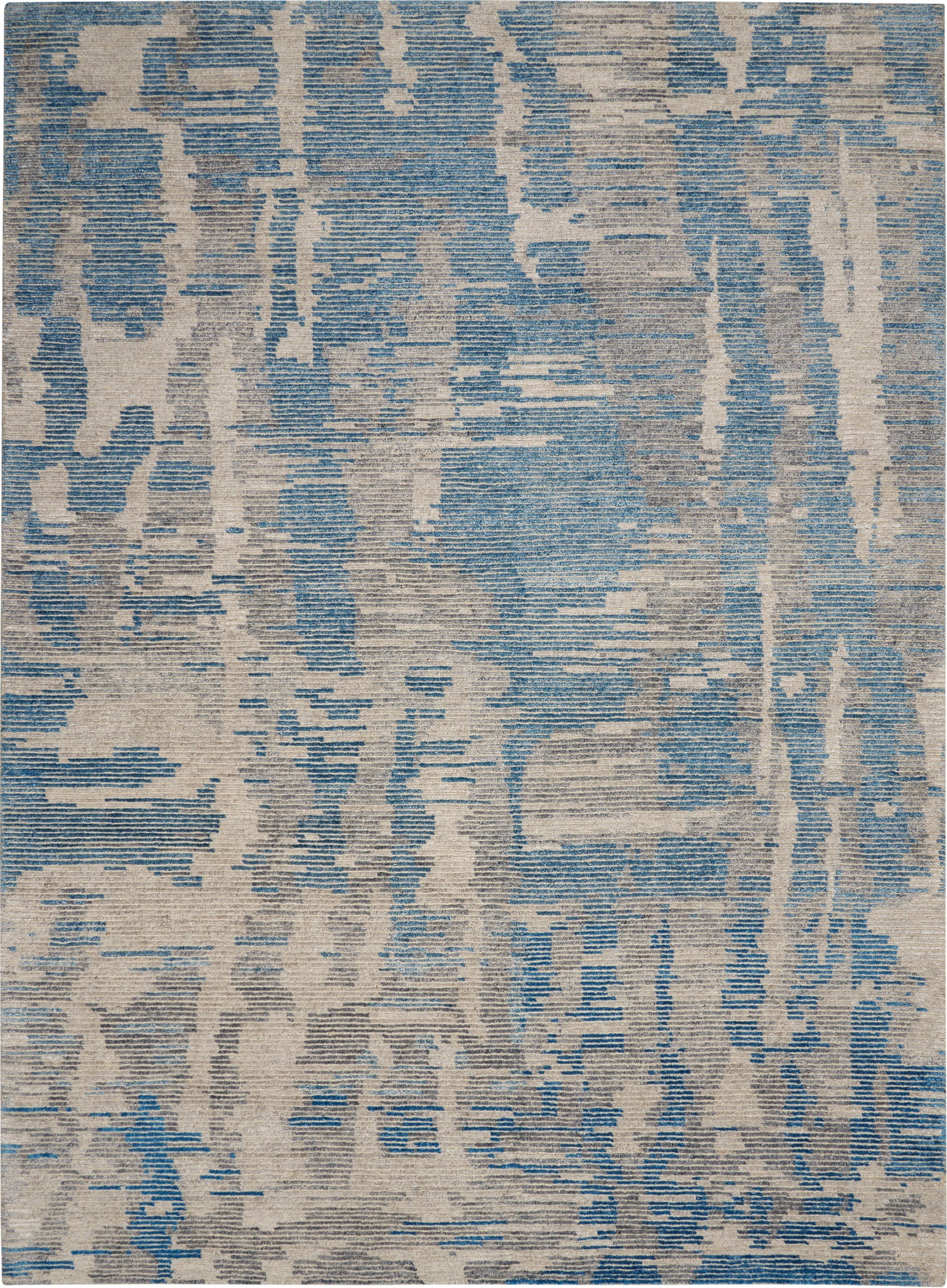 Nourison Home Ellora ELL01 Blue  Contemporary Knotted Rug