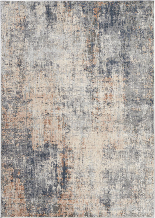 Nourison Home Rustic Textures RUS01 Grey Beige  Contemporary Machinemade Rug