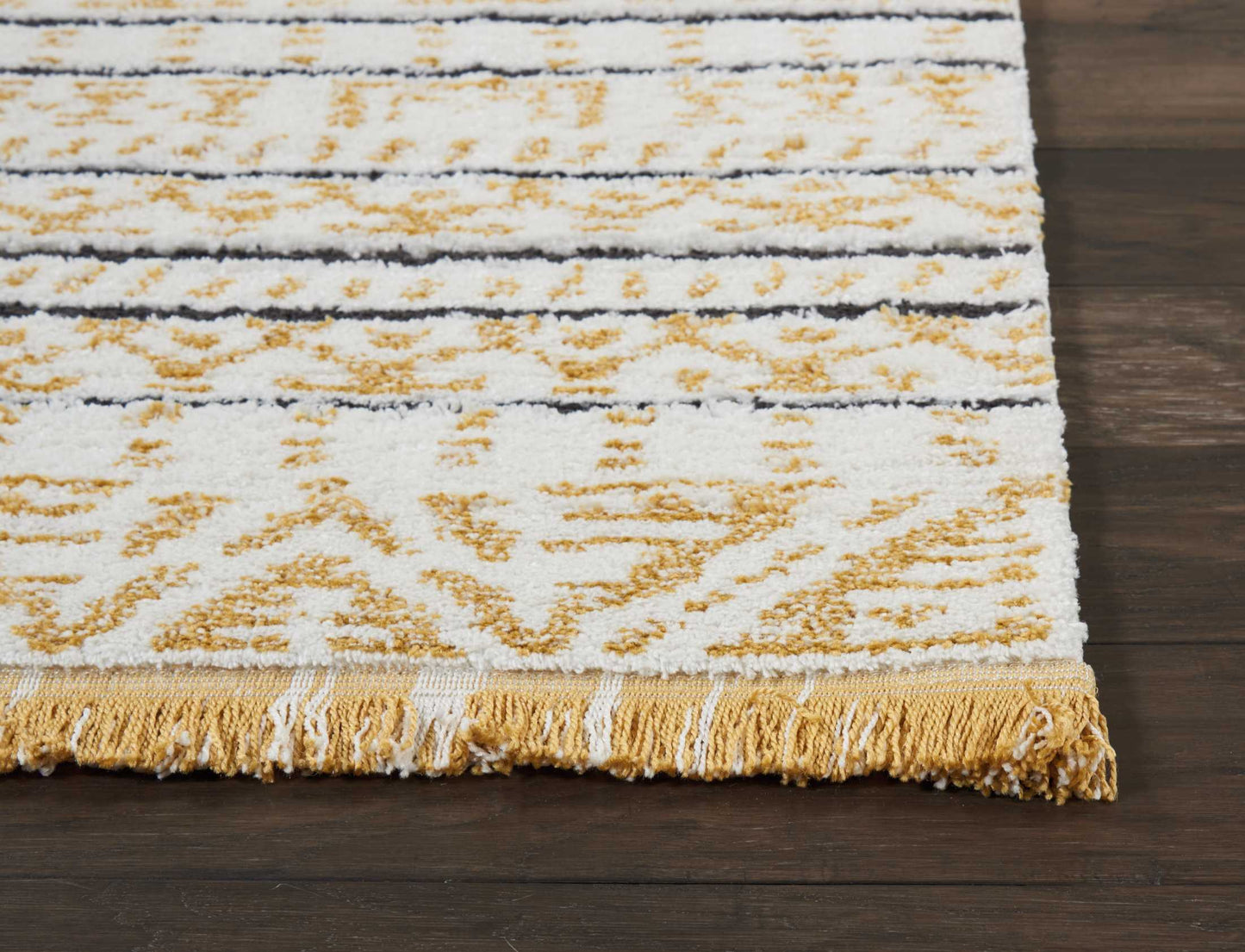 Nourison Home Kamala DS503 Yellow  Contemporary Machinemade Rug