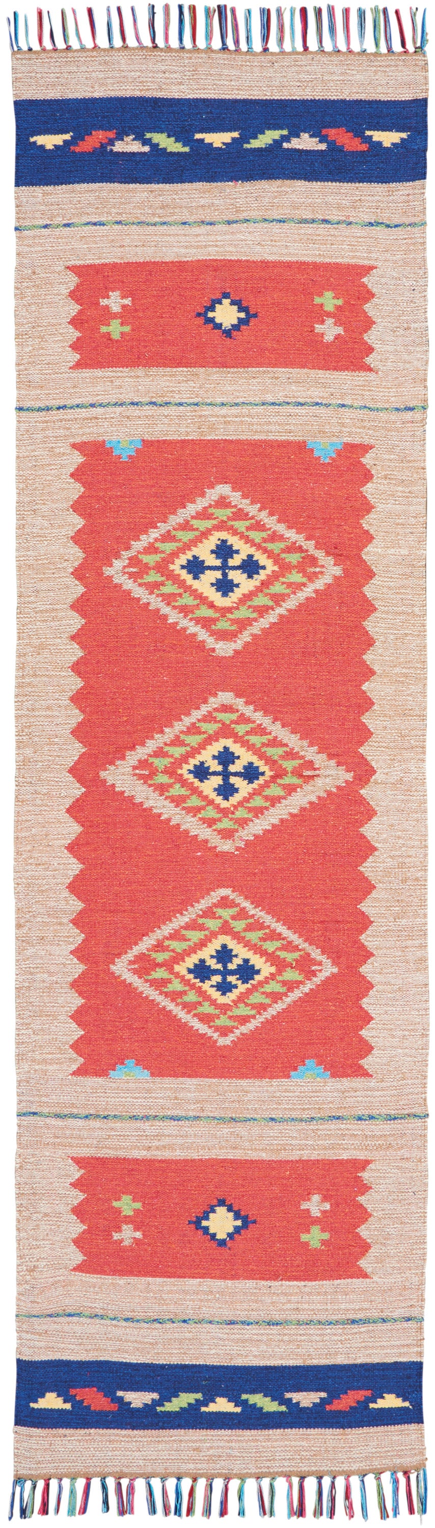 Nourison Home Baja BAJ02 Red Beige Transitional Woven Rug