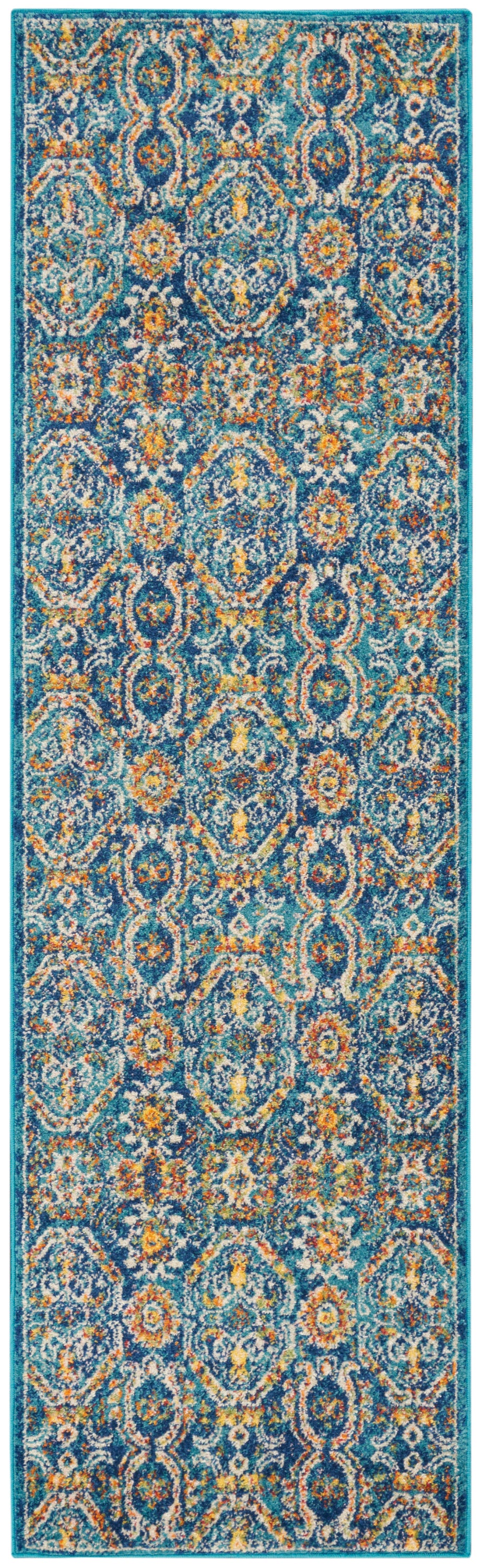 Nourison Home Allur ALR05 Blue Multicolor Transitional Machinemade Rug