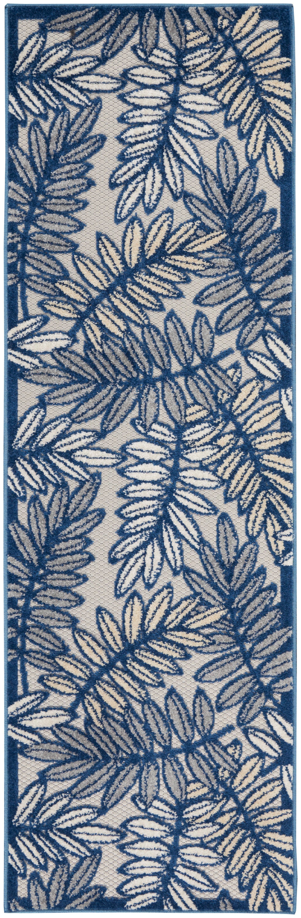 Nourison Home Aloha ALH18 Ivory Navy Contemporary Machinemade Rug