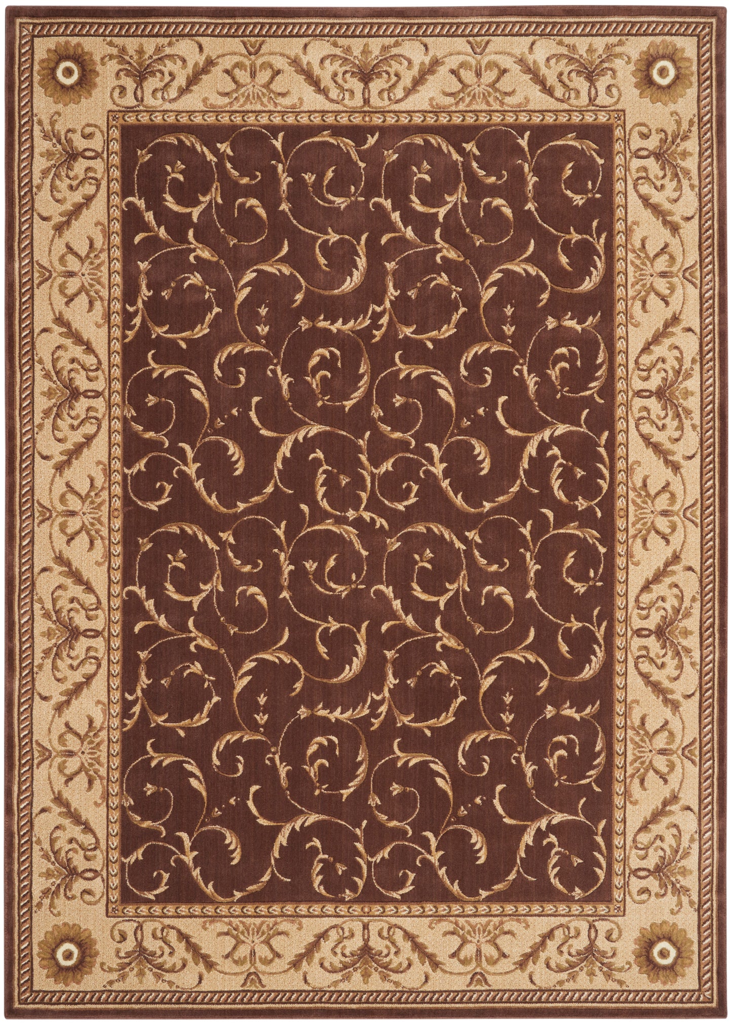 Nourison Home Somerset ST02 Brown  Traditional Machinemade Rug