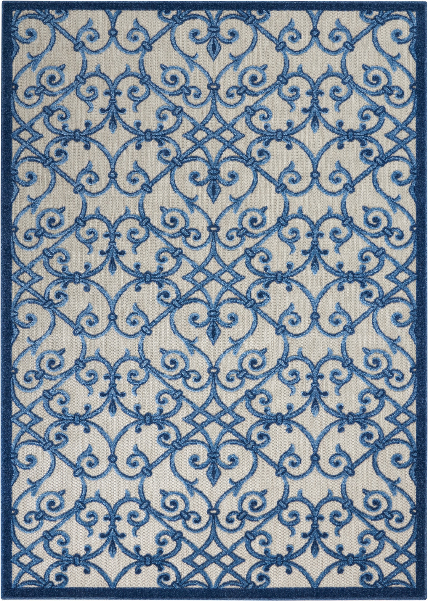 Nourison Home Aloha ALH21 Grey Blue  Contemporary Machinemade Rug