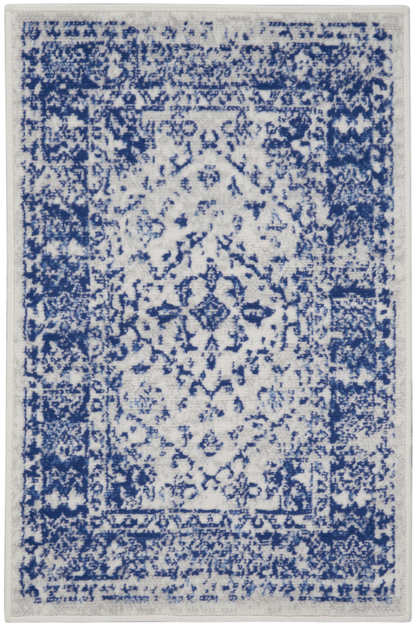 Nourison Home Whimsicle WHS15 Ivory Navy Transitional Machinemade Rug