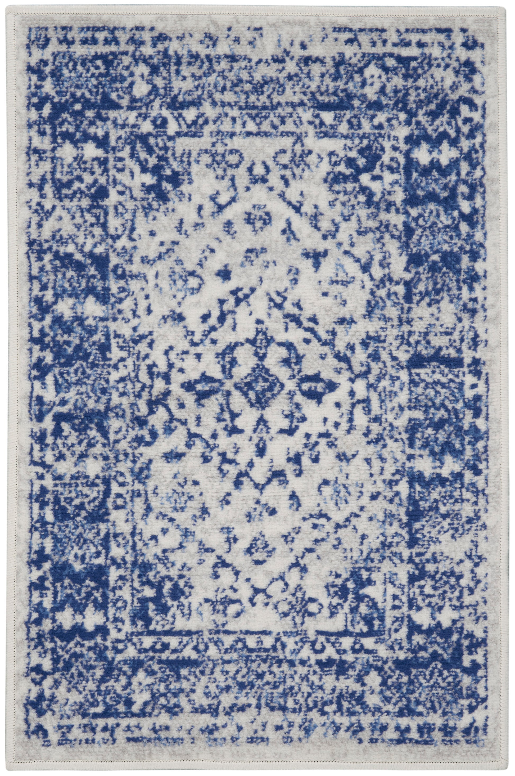 Nourison Home Whimsicle WHS15 Ivory Navy Transitional Machinemade Rug