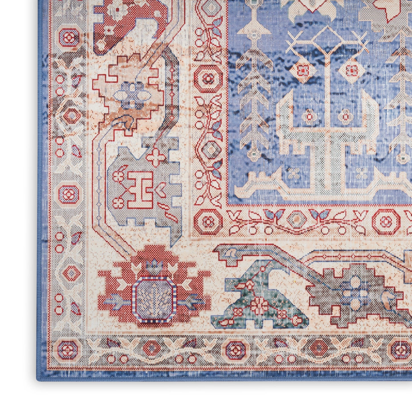 Nourison Home Vintage Home VNH02 Blue  Traditional Machinemade Rug