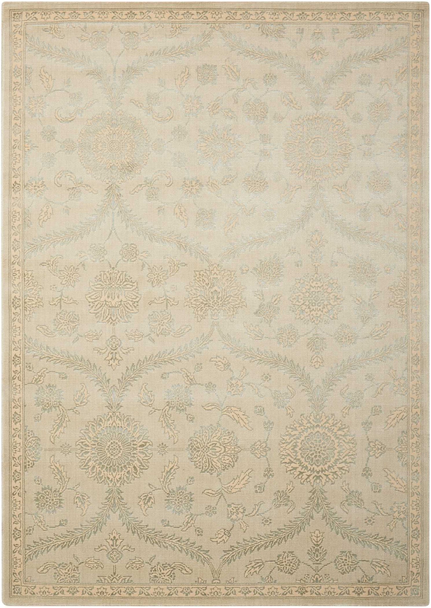 Nourison Home Luminance LUM04 Cream Mint  Transitional Loom Rug