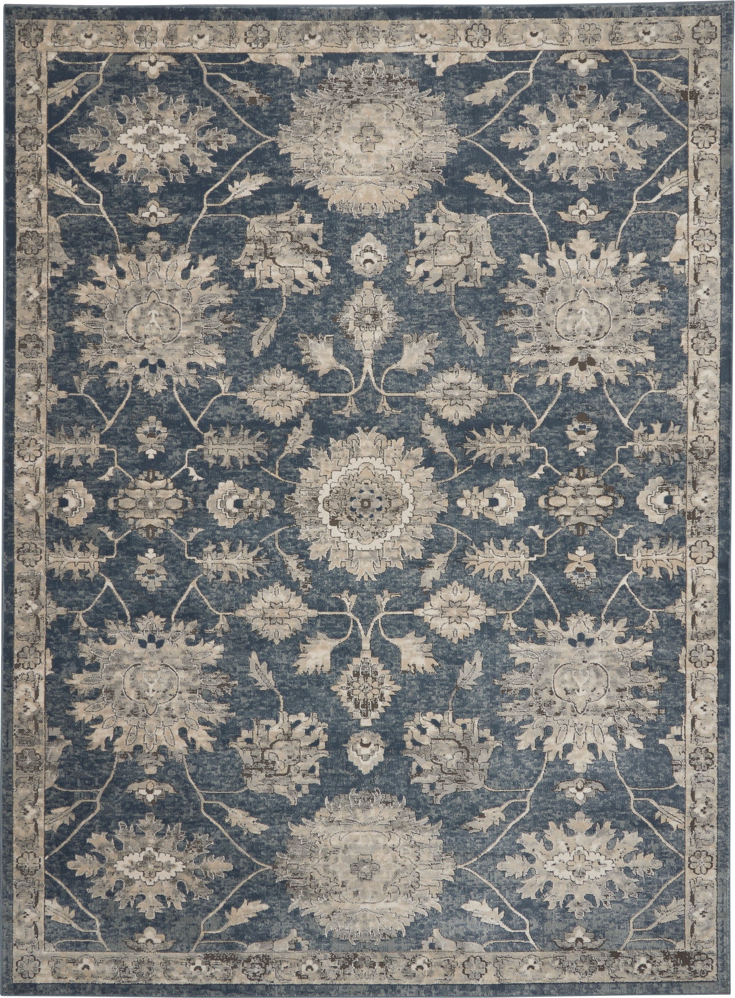 Nourison Home Quarry QUA06 Blue Beige  Traditional Machinemade Rug