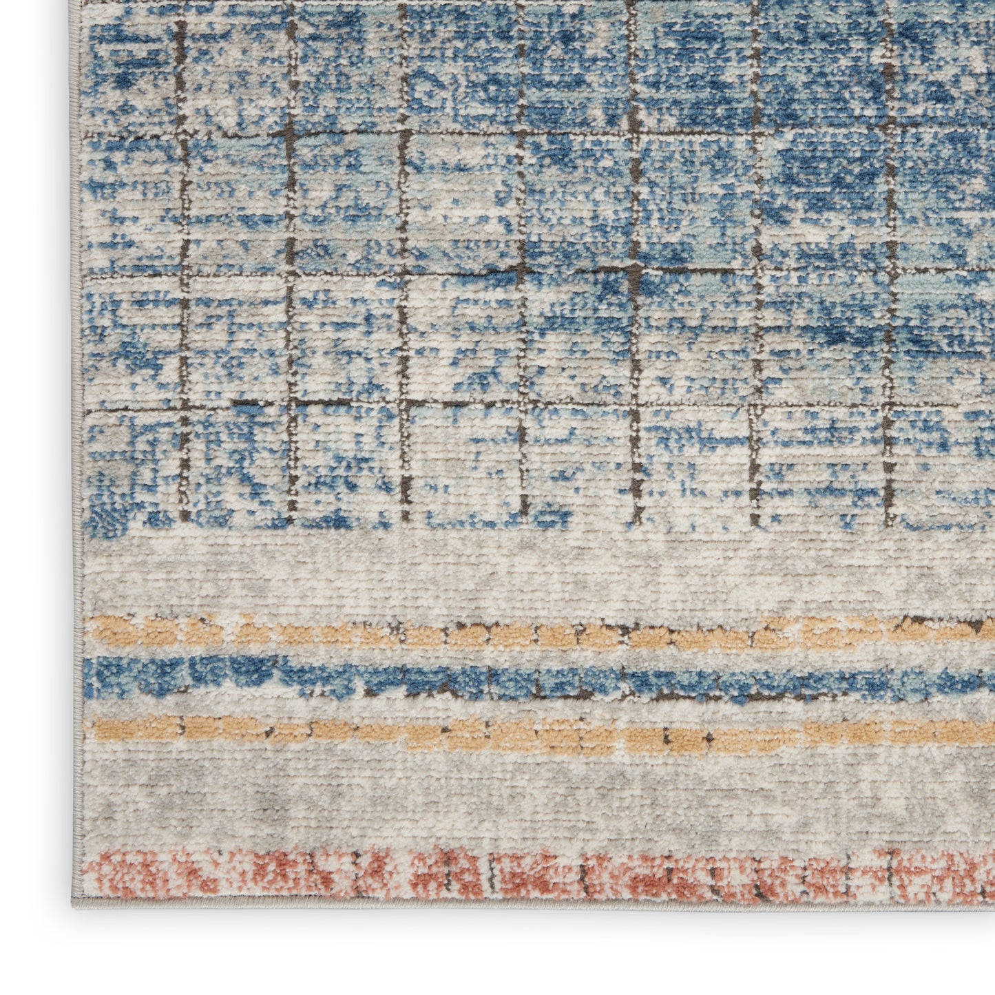 Nourison Home Quarry QUA13 Blue  Contemporary Machinemade Rug