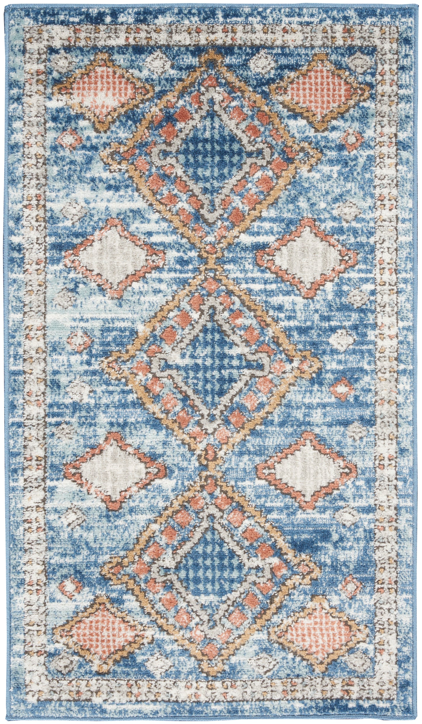 Nourison Home Quarry QUA14 Blue Contemporary Machinemade Rug