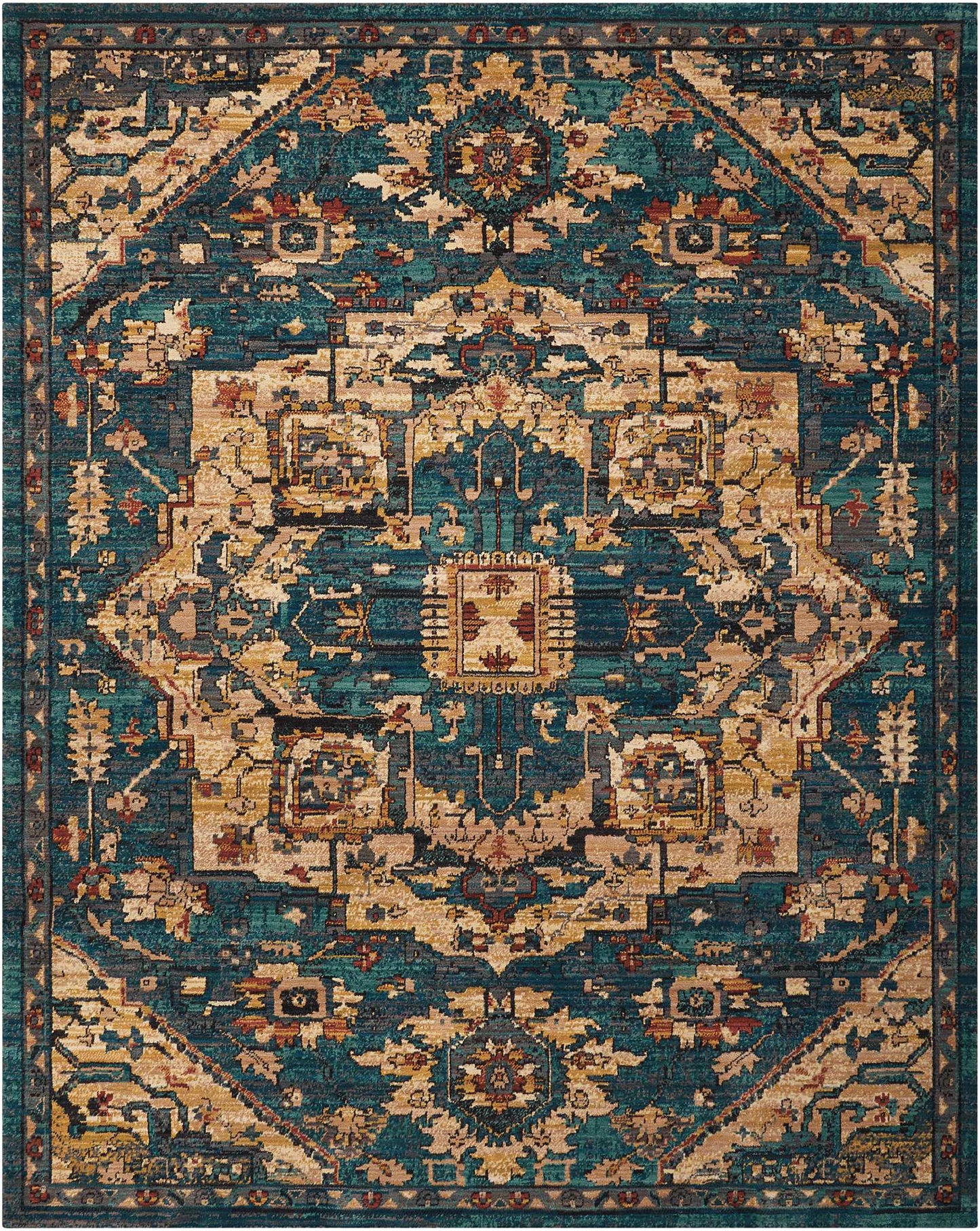 Nourison Home Nourison 2020 NR206 Teal  Traditional Loom Rug