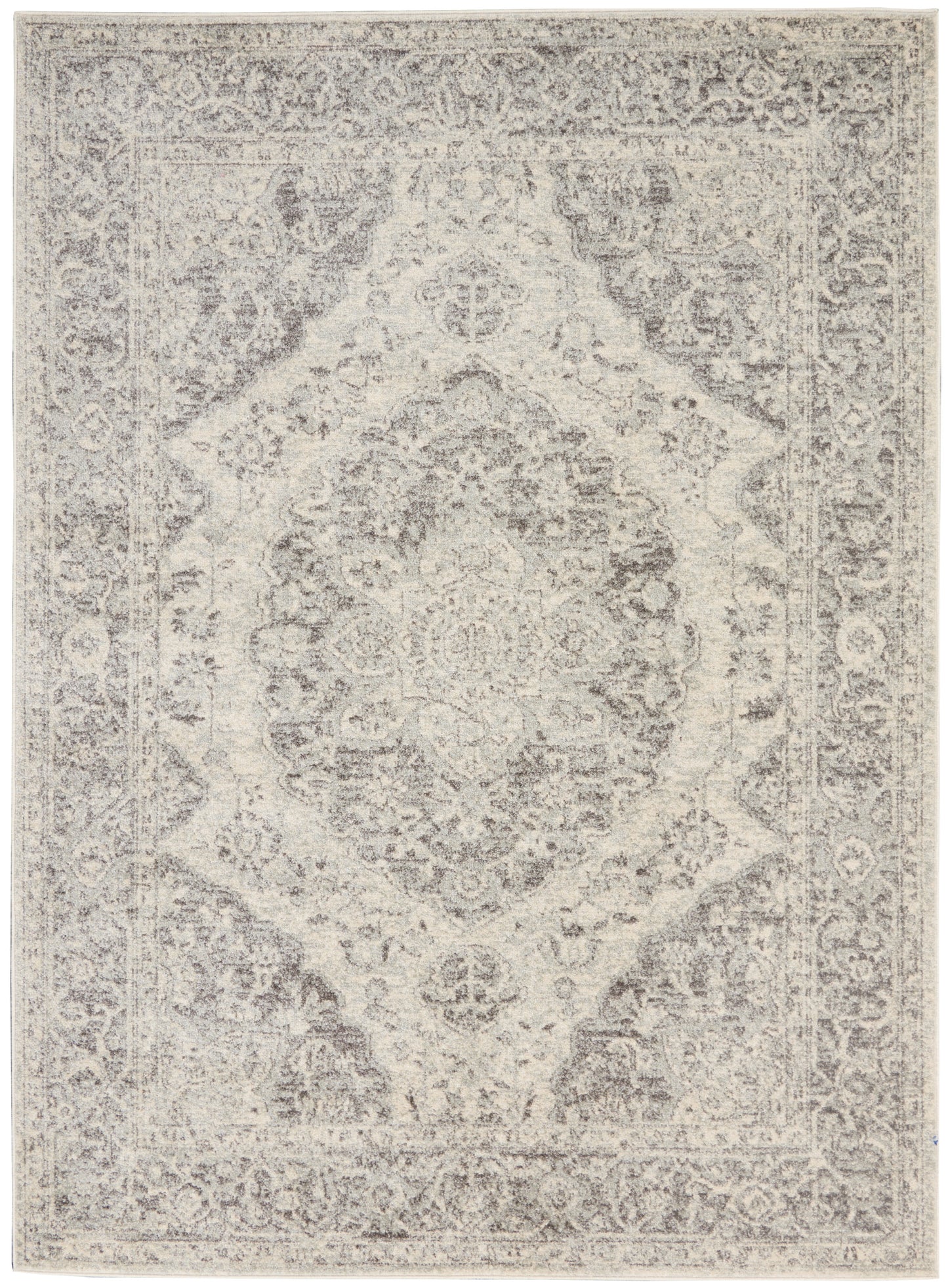 Nourison Home Tranquil TRA05 Ivory Grey  Traditional Machinemade Rug