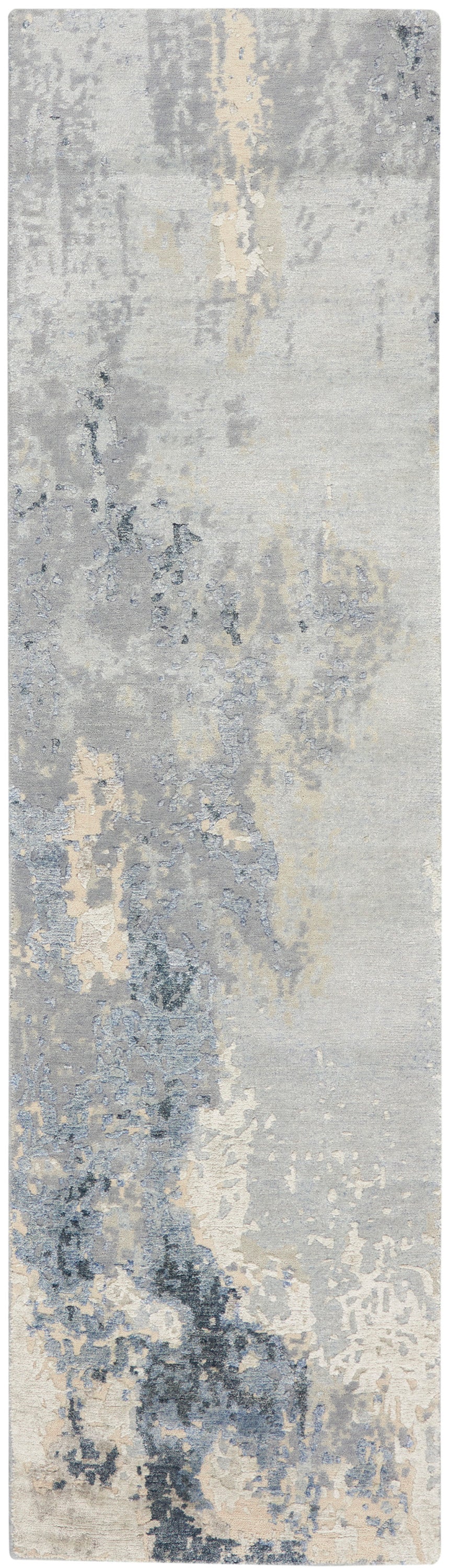 Nourison Home Silk Shadows SHA21 Blue Sky  Contemporary Knotted Rug