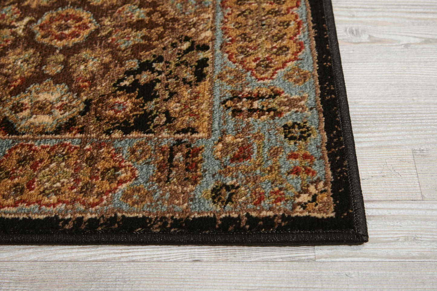 Nourison Home Delano DEL03 Black Blue  Traditional Machinemade Rug