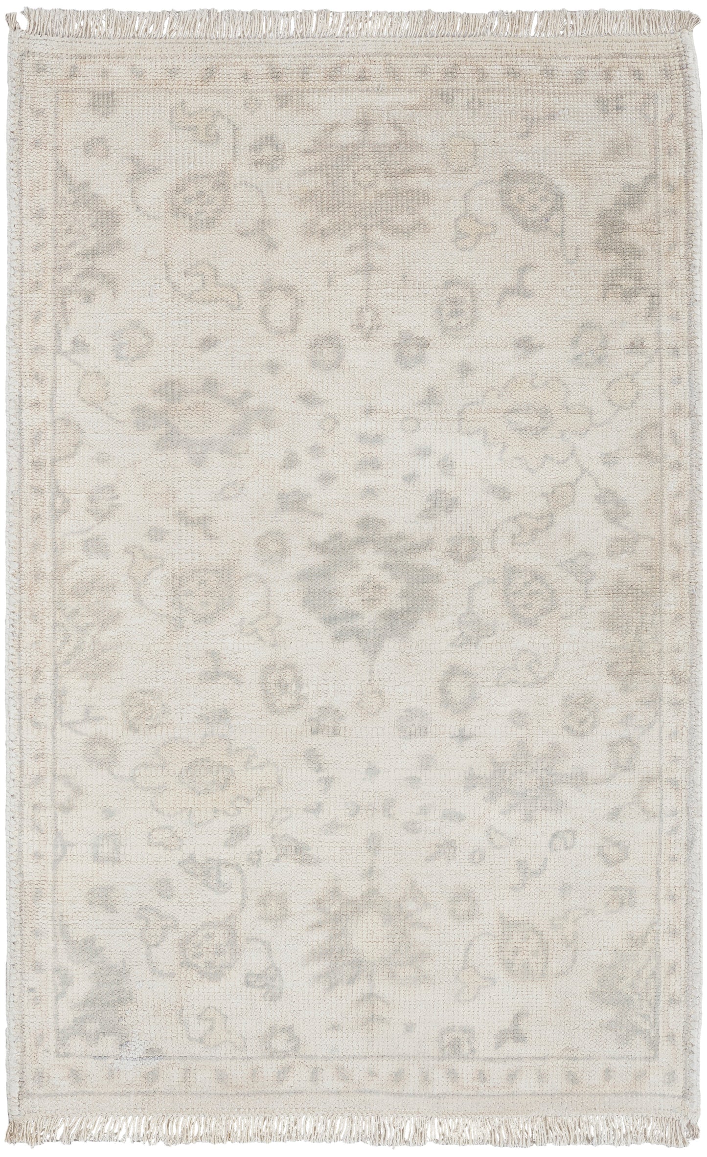 Nourison Home Aldora ALD14 Ivory Grey Traditional Knotted Rug