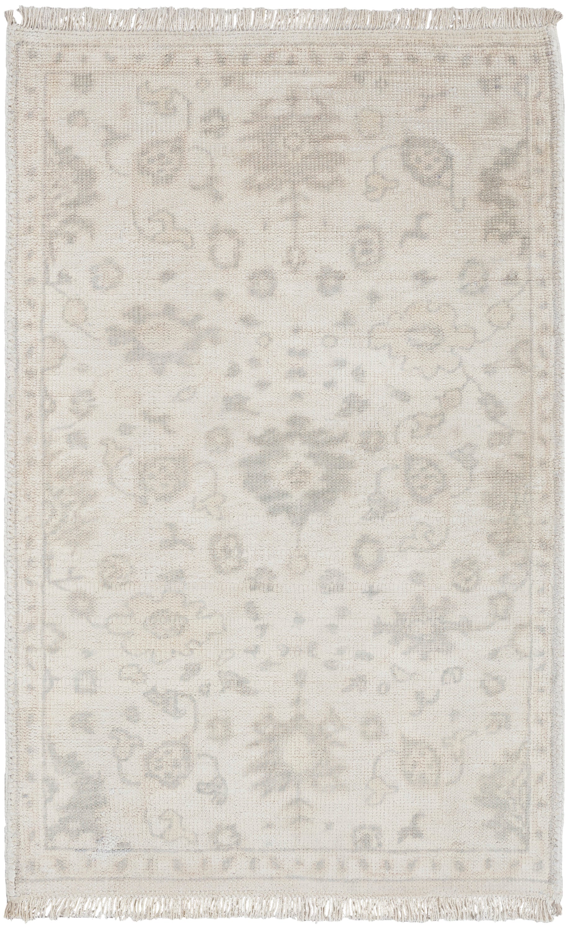 Nourison Home Aldora ALD14 Ivory Grey Traditional Knotted Rug