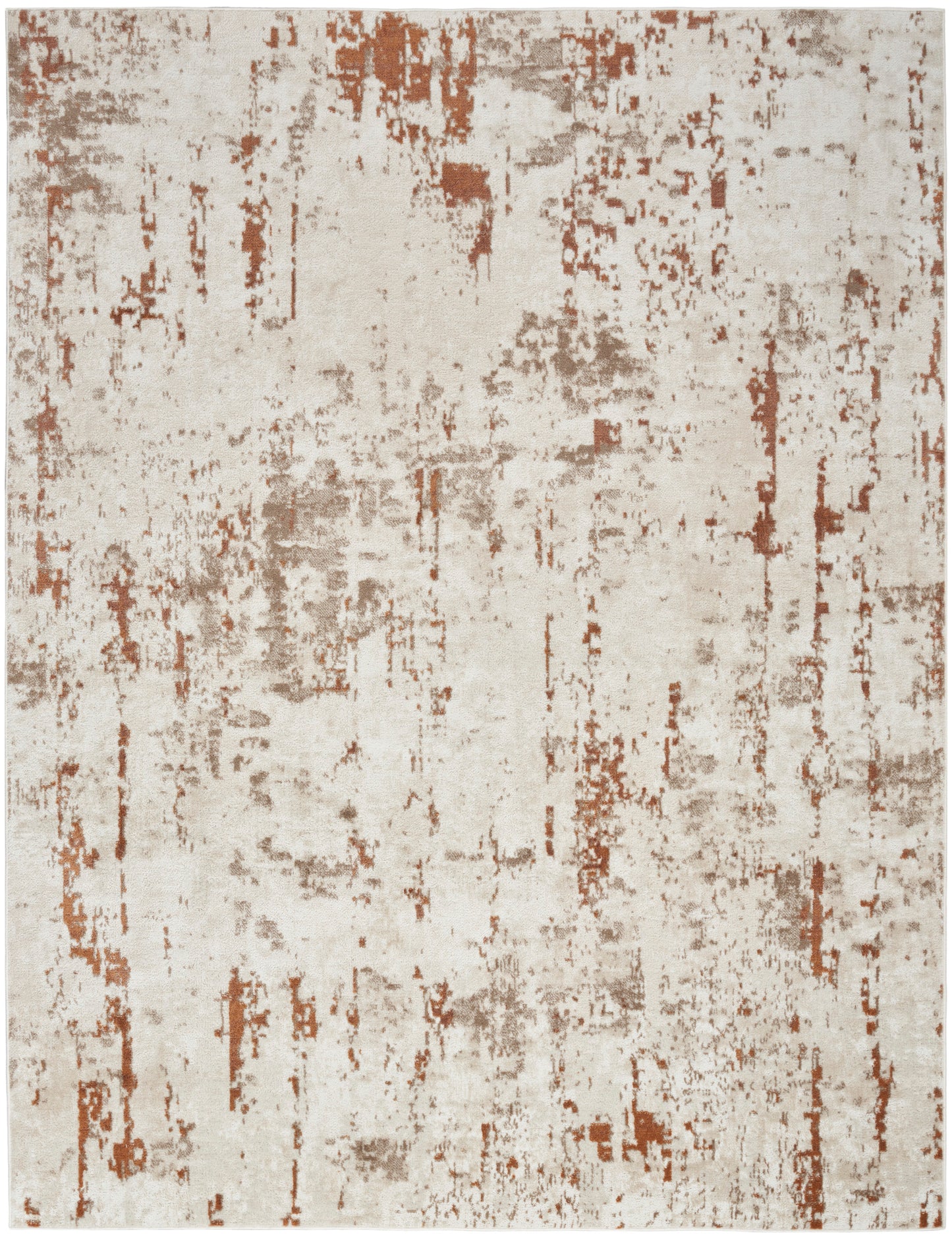 Nourison Home Quarry QUA01 Ivory Rust  Contemporary Machinemade Rug