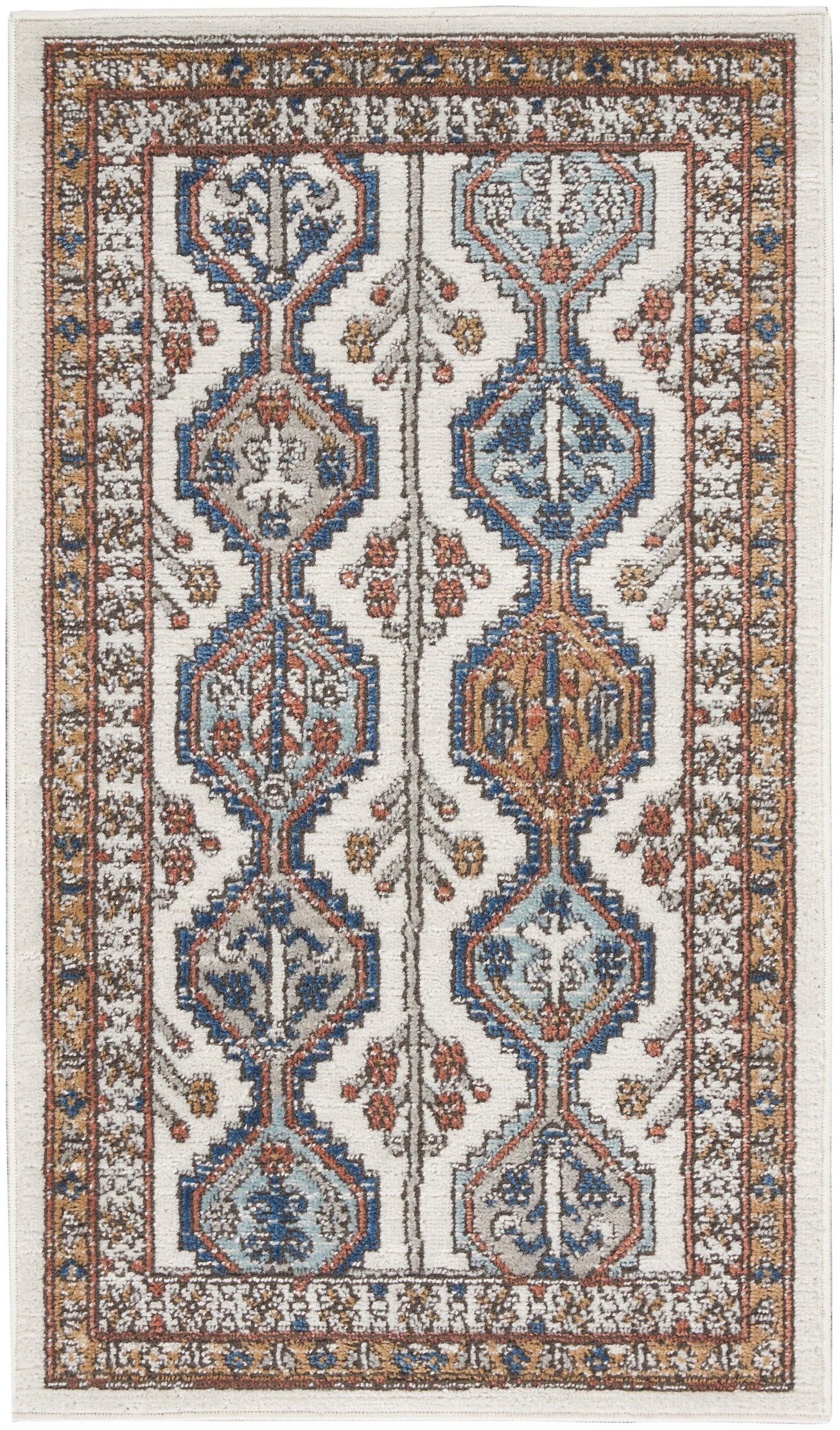 Nourison Home Quarry QUA15 Ivory Multi Contemporary Machinemade Rug