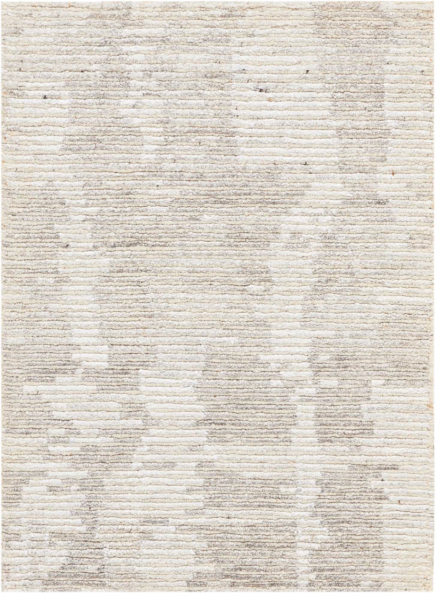 Nourison Home Ellora ELL01 Ivory Grey Contemporary Knotted Rug