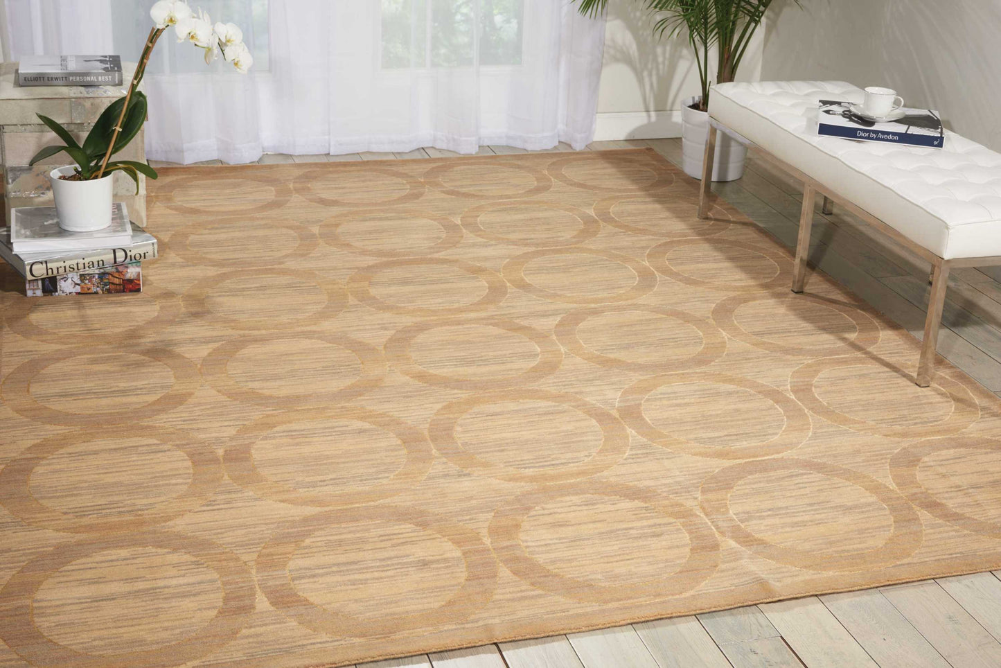 Nourison Home Silken Allure SLK21 Sand  Transitional Loom Rug