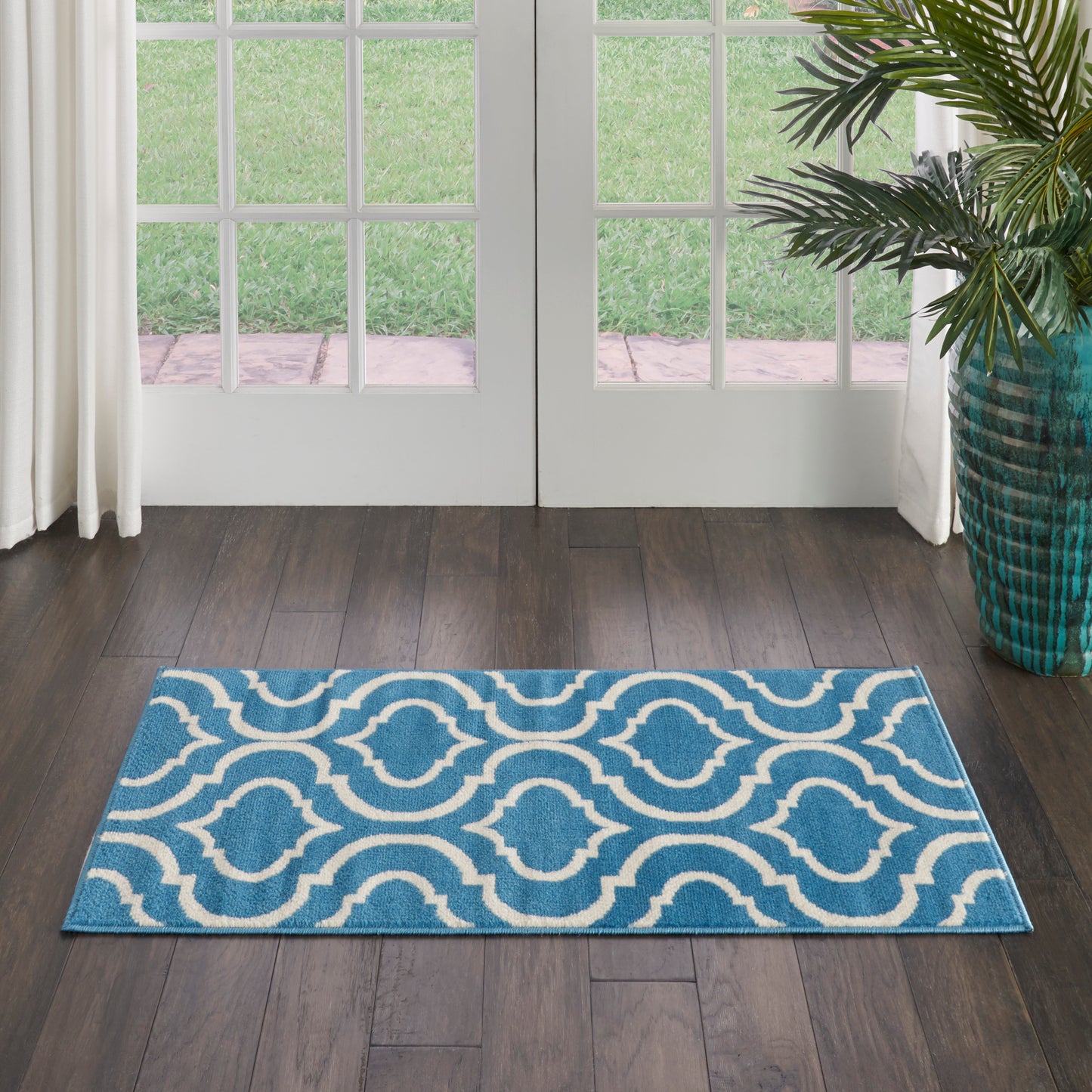 Nourison Home Jubilant JUB19 Blue  Transitional Machinemade Rug