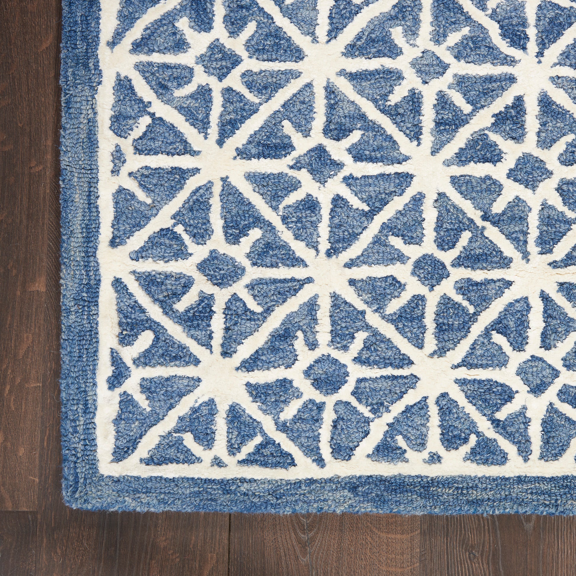 Nicole Curtis Series 2 SR201 Blue Contemporary Tufted Rug